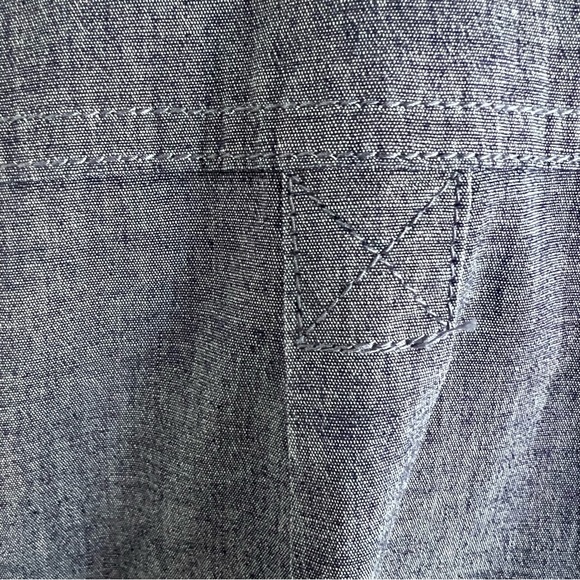 Denim & Co. 3/4 sleeve stretch denim button front shirt - Picture 9 of 13